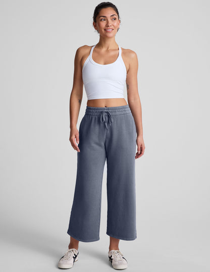 Beyond Yoga Spacedye Cloud White Cropped Tank Top with Built-in Bra