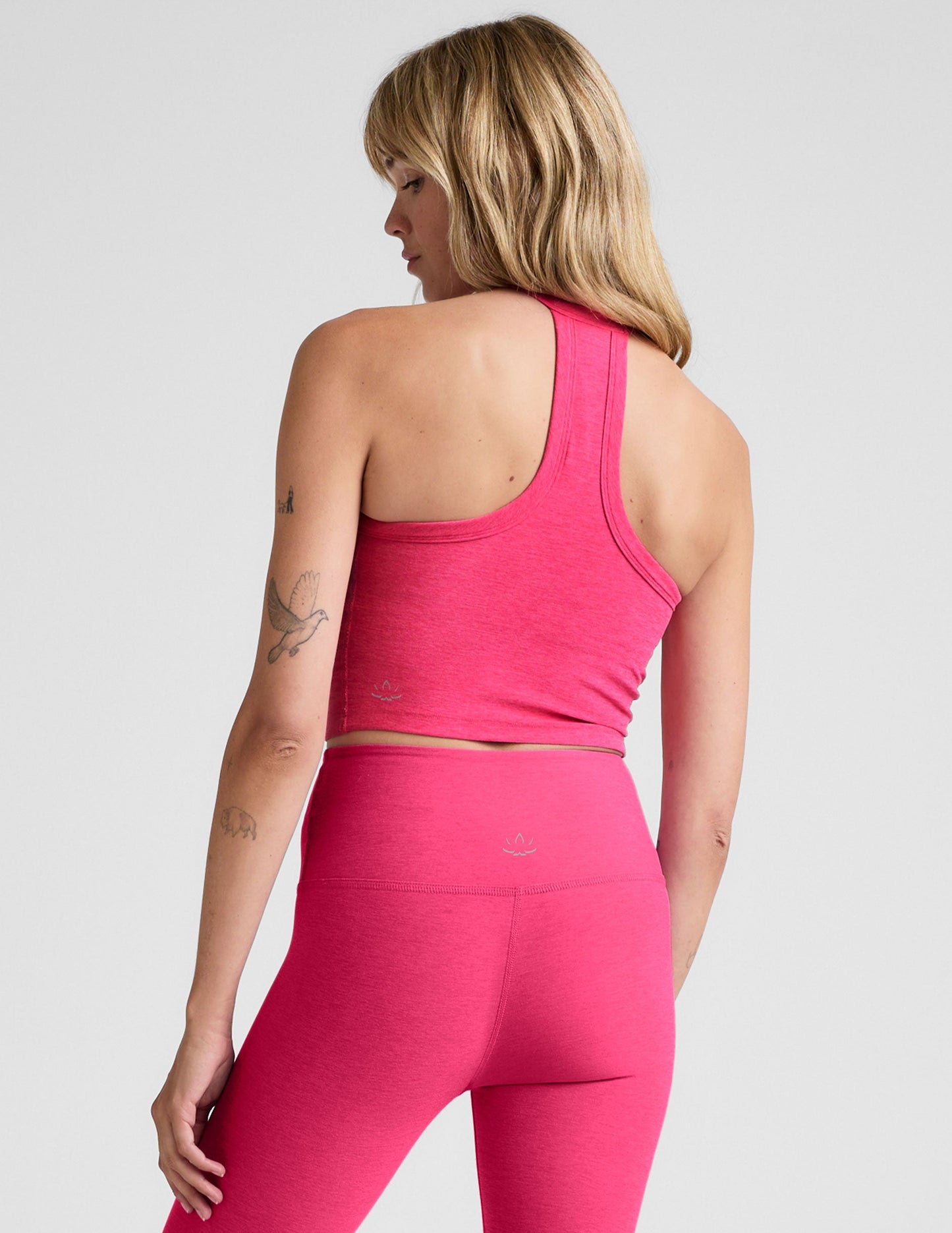 Buttery Soft Spacedye Cropped Tank Top with V-Neck and Racerback