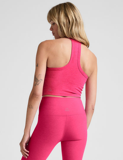 Buttery Soft Spacedye Cropped Tank Top with V-Neck and Racerback