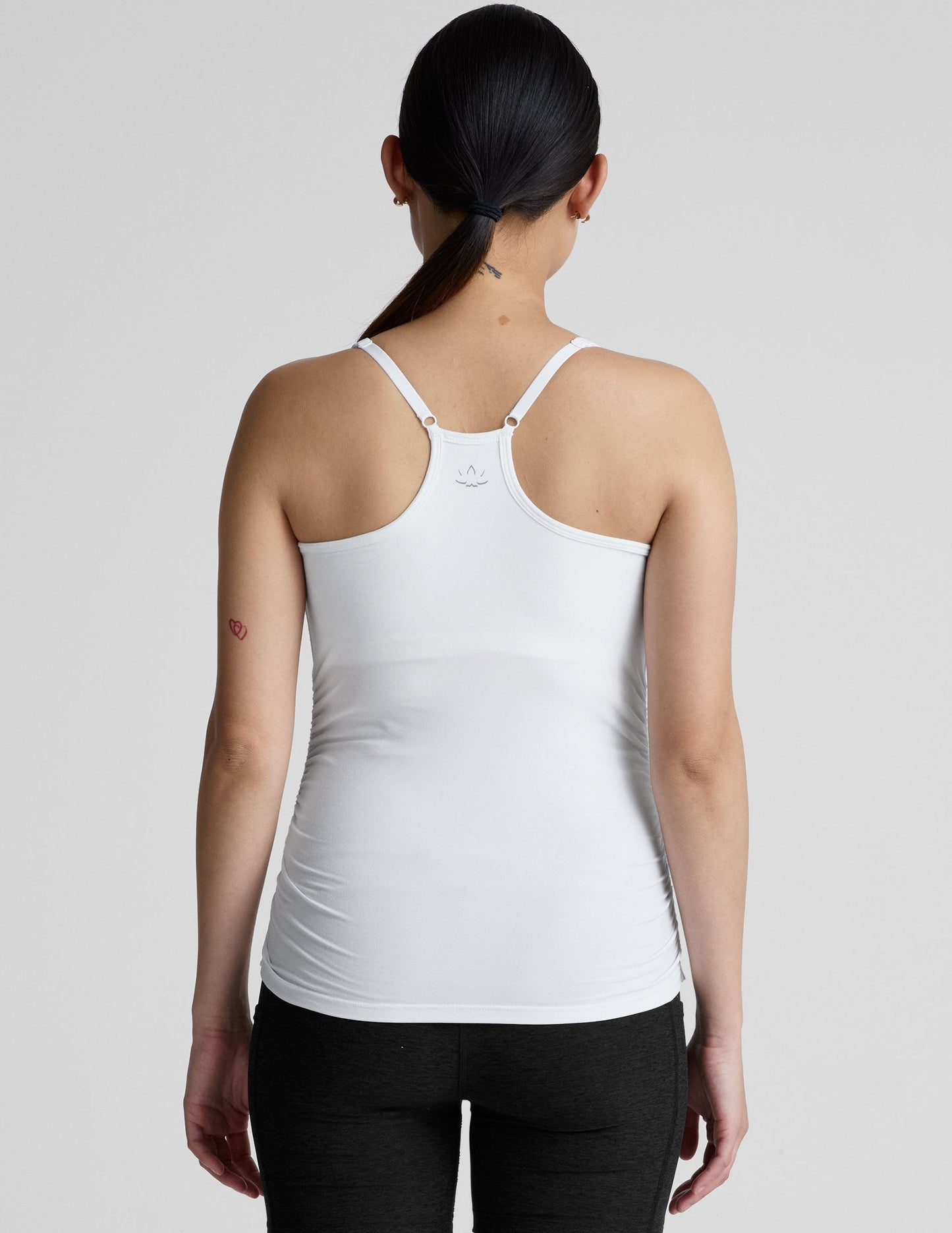 Soft Spacedye Maternity Nursing Tank Top Adjustable Straps Ruched Sides Comfort