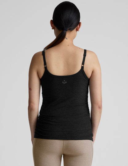 Spacedye Soft Stretch Nursing Tank: Easy-Access, Ruched Sides, Maternity Comfort