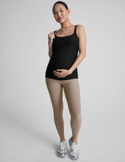 Spacedye Soft Stretch Nursing Tank: Easy-Access, Ruched Sides, Maternity Comfort
