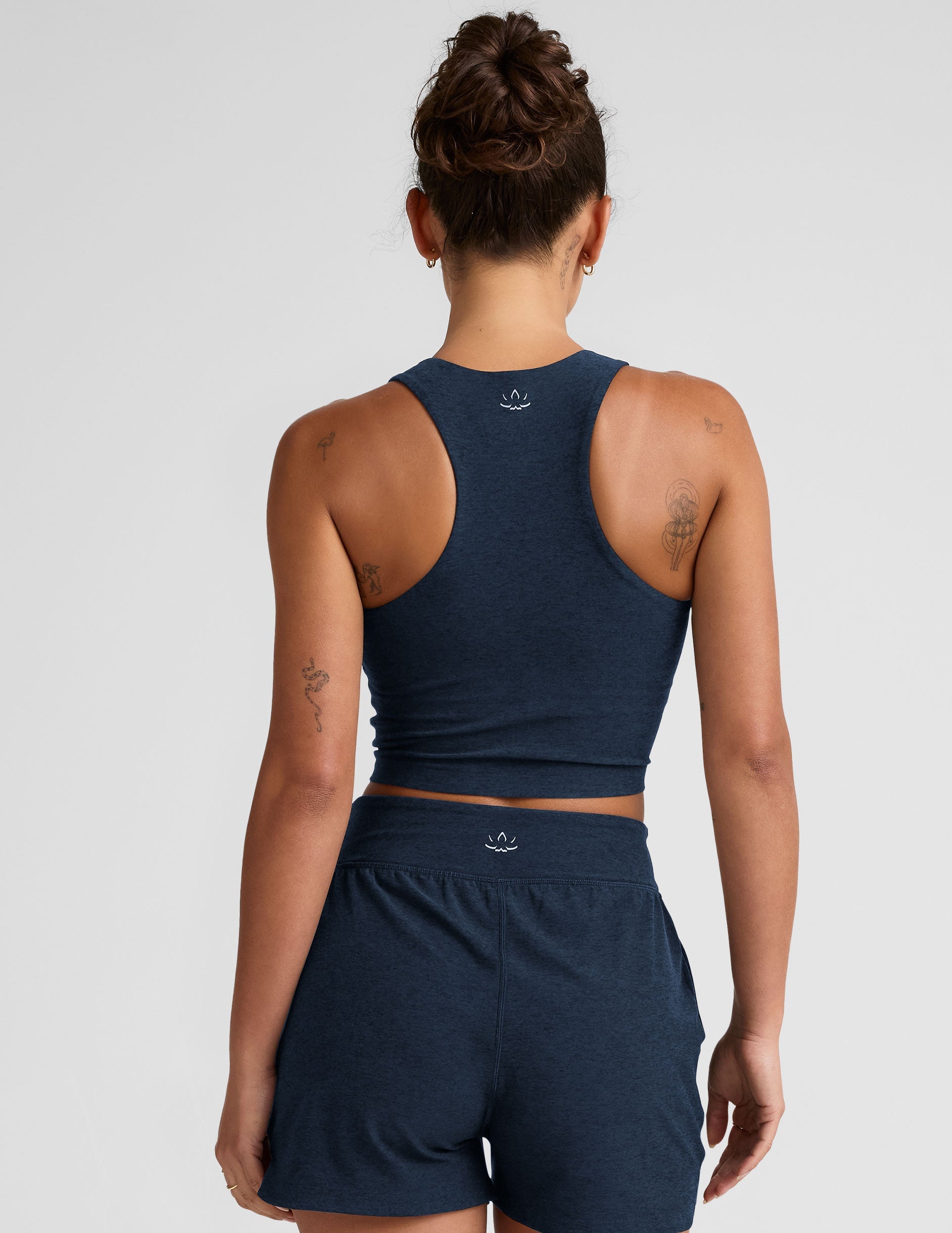 Beyond Yoga Spacedye High Neck Cropped Active Tank Top with Front Zipper