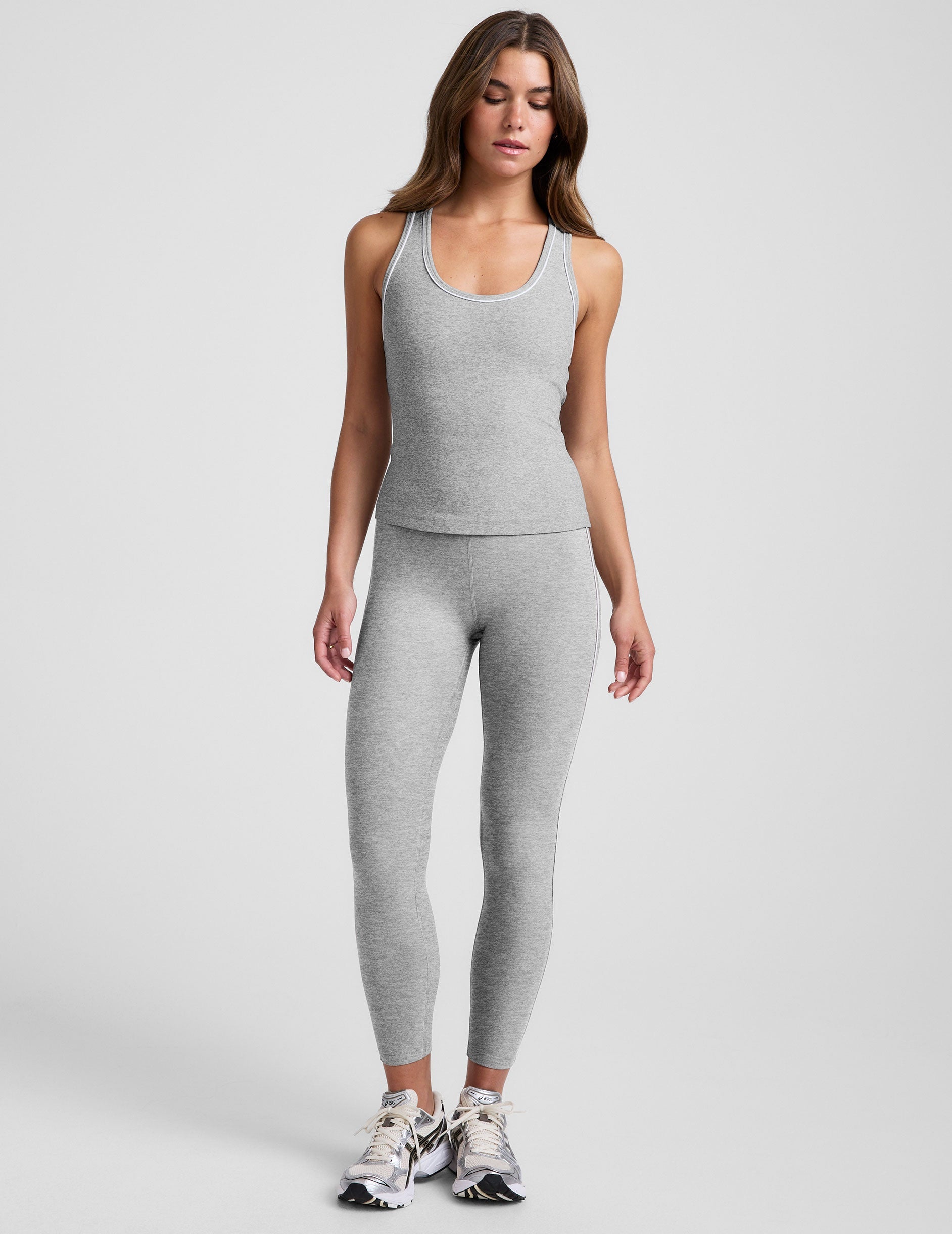 Spacedye Racerback Tank Top with Built-in Bra for Active Comfort