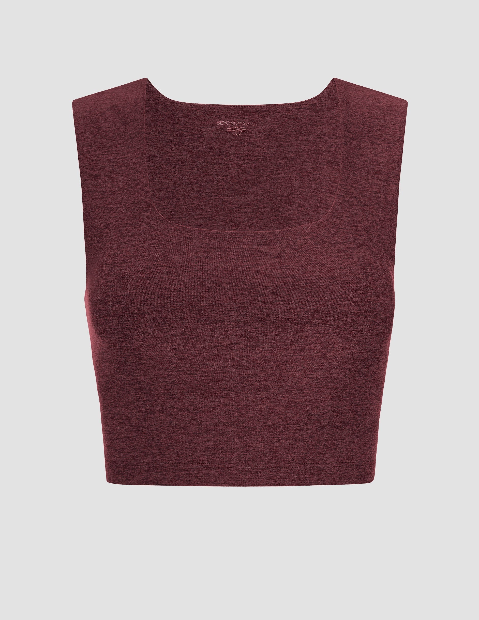 Beyond Yoga Spacedye Cropped Tank: Square Neck, Built-in Bra, Ultimate Comfort