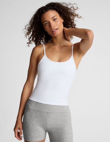 Cloud White Spacedye Forever Tank: Adjustable Straps, Midway Length, Perfect Fit