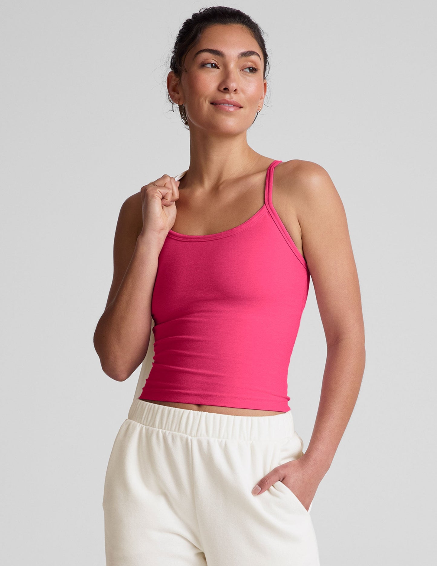 Women's Spacedye Forever Tank Top: Adjustable Straps, Shelf Bra, Mid-Length