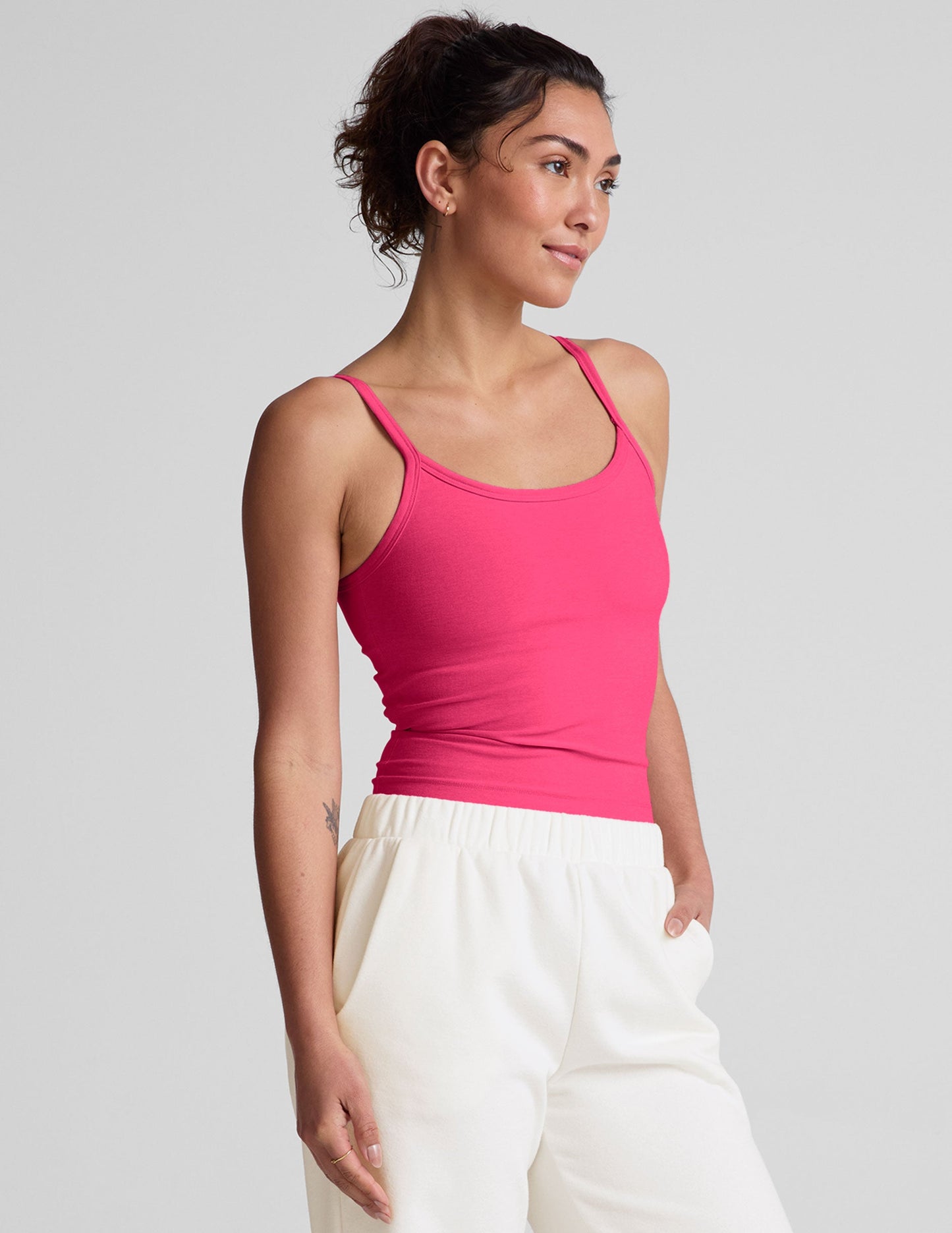 Women's Spacedye Forever Tank Top: Adjustable Straps, Shelf Bra, Mid-Length
