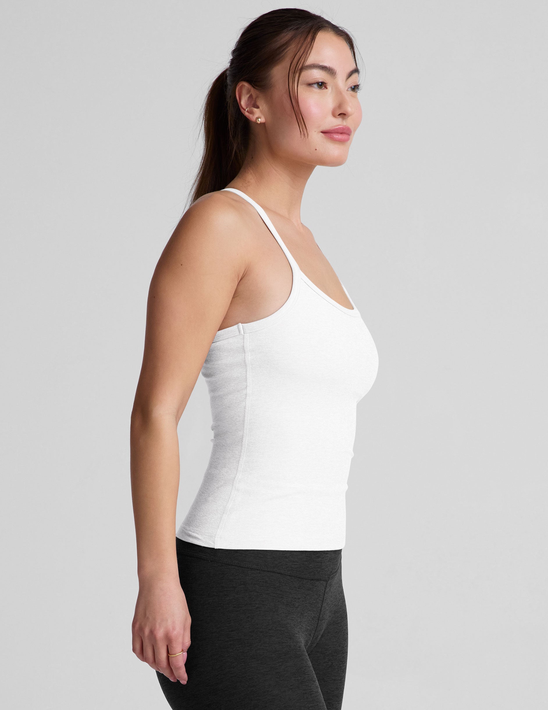 Beyond Yoga Spacedye Slim Racerback Tank: Extended Length, Built-in Bra