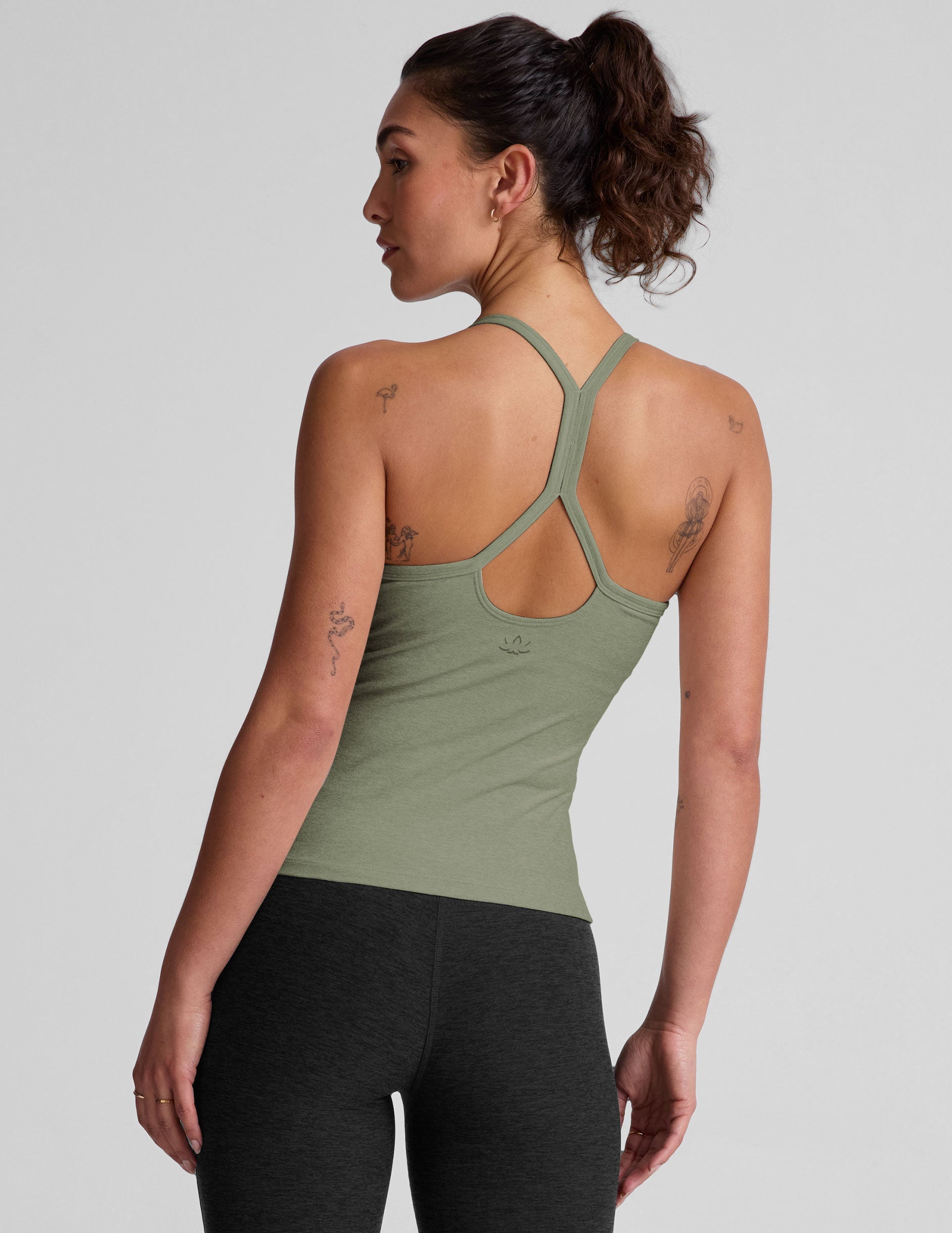 Buttery Soft Spacedye Slim Racerback Tank Top with Built-in Bra