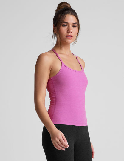 Women's Spacedye Slim Racerback Tank Top - Extended Length Active Comfort
