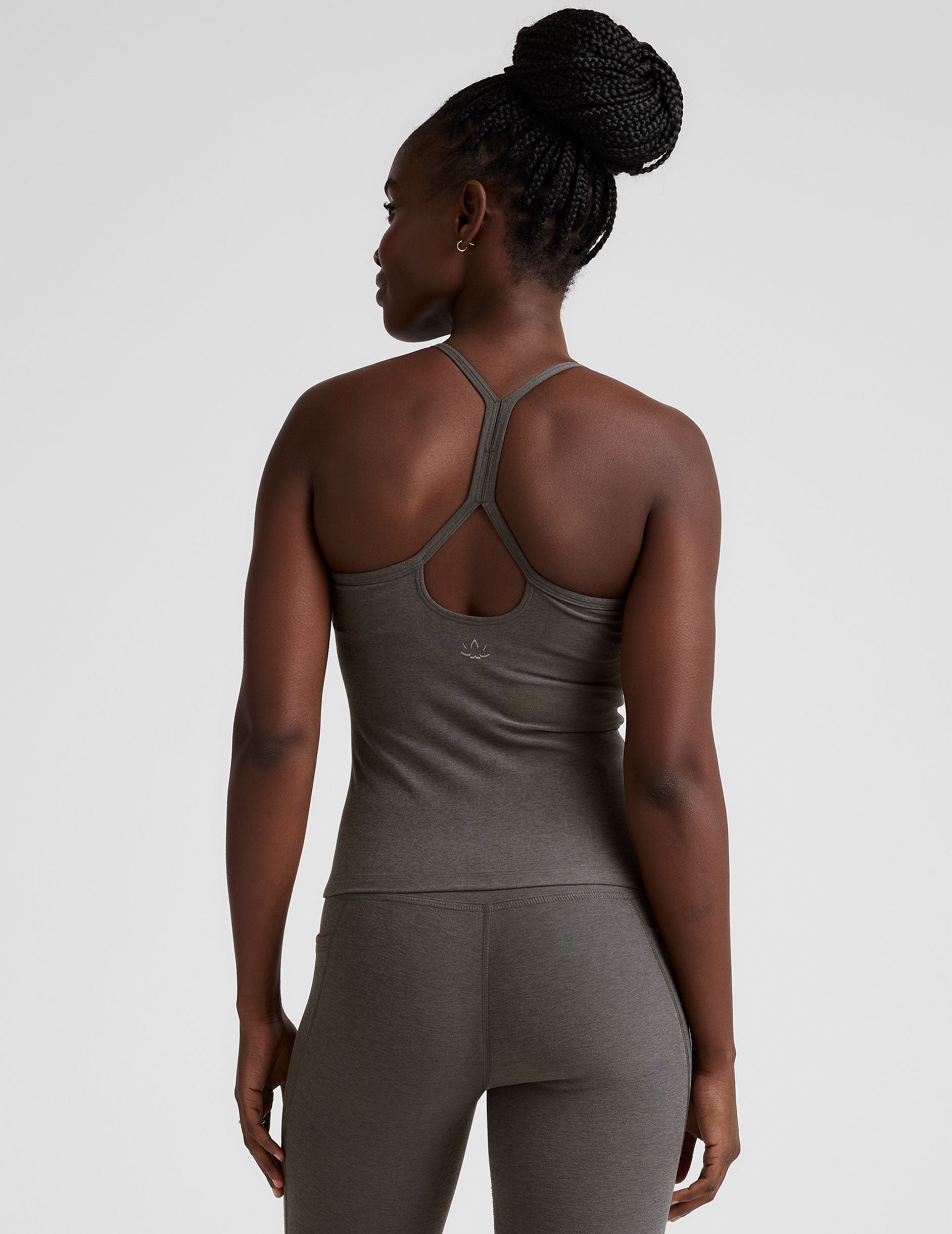 Beyond Yoga Spacedye Slim Racerback Performance Tank - True Gray Heather