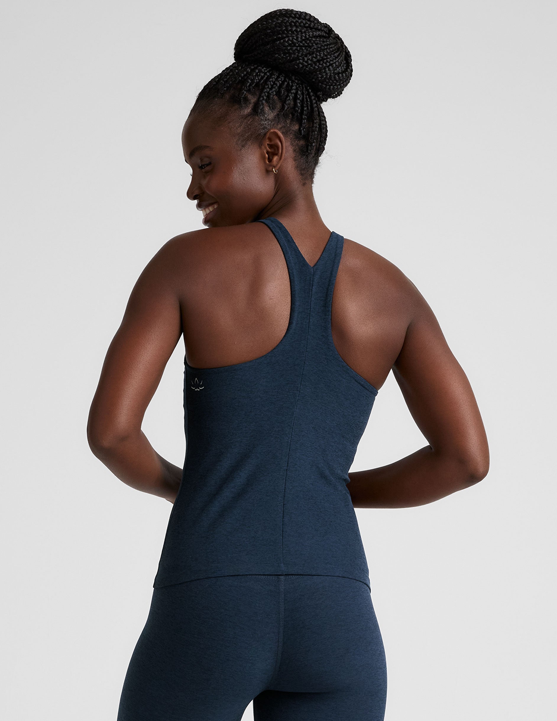 Beyond Yoga Spacedye Refocus Long Tank Top with Built-in Bra