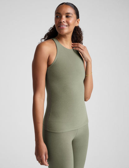 Spacedye Refocus Tank: Extended Length, Built-in Bra, Moisture-Wicking Comfort