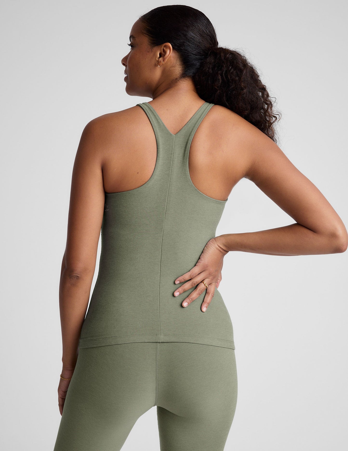 Spacedye Refocus Tank: Extended Length, Built-in Bra, Moisture-Wicking Comfort