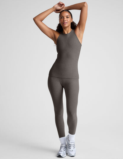 Spacedye Refocus Tank: Extended Length, Built-in Bra, Moisture-Wicking Comfort