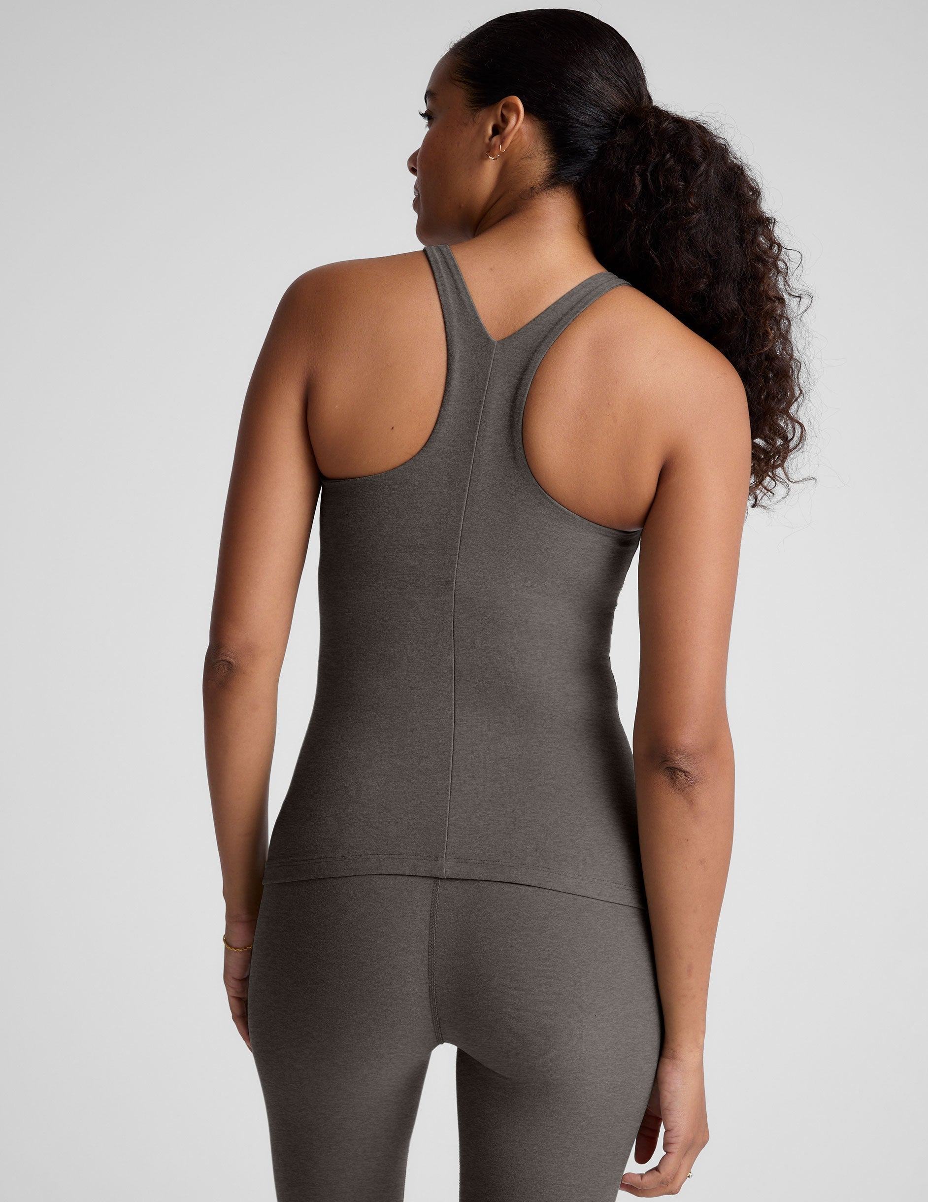 Spacedye Refocus Tank: Extended Length, Built-in Bra, Moisture-Wicking Comfort