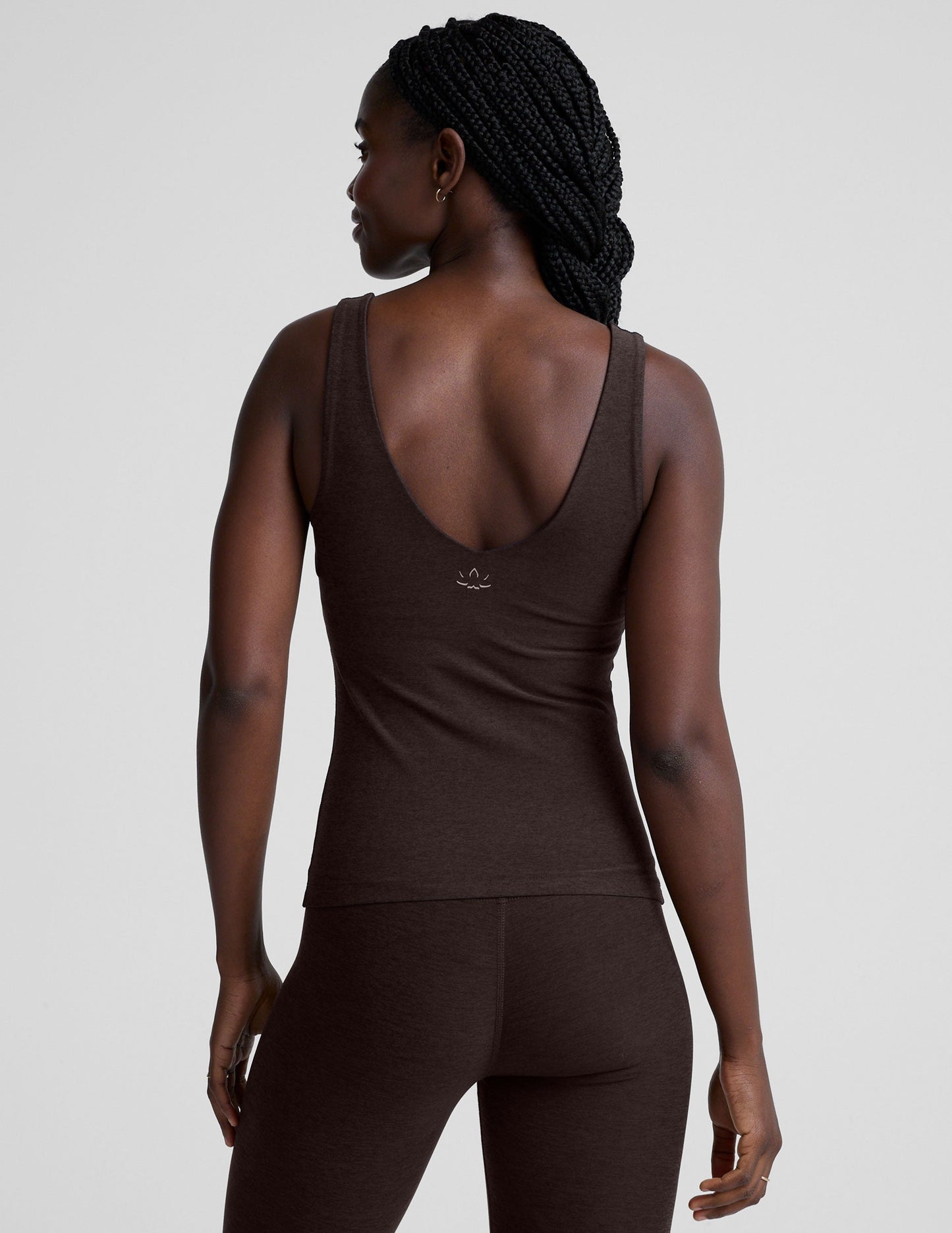 Beyond Yoga Spacedye Deep V-Neck Classic Tank Top with Integrated Bra