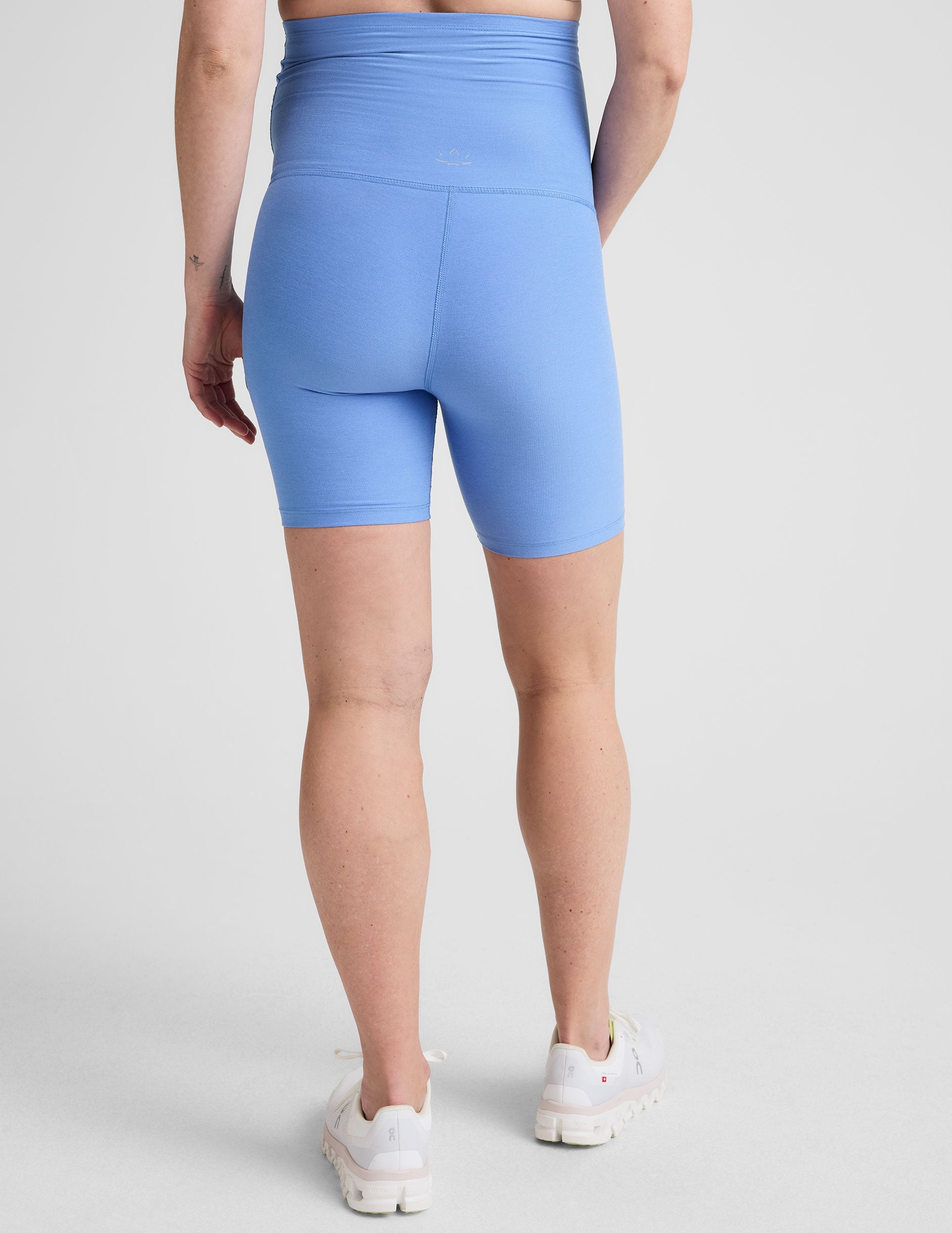 Ultra-Soft Spacedye Maternity Biker Shorts: High-Waist Comfort for Pregnancy & Beyond