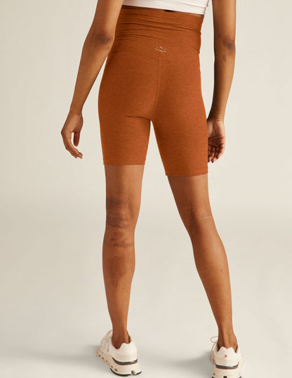 Ultra-Soft Spacedye Maternity Biker Shorts: Over-Belly Support & Breathable Comfort
