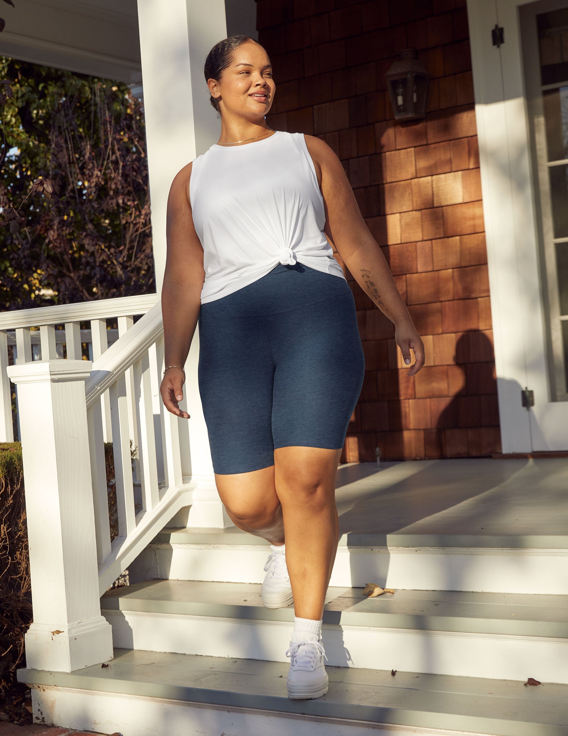Buttery Soft Spacedye High-Waisted 7-Inch Biker Shorts for Yoga & Exercise
