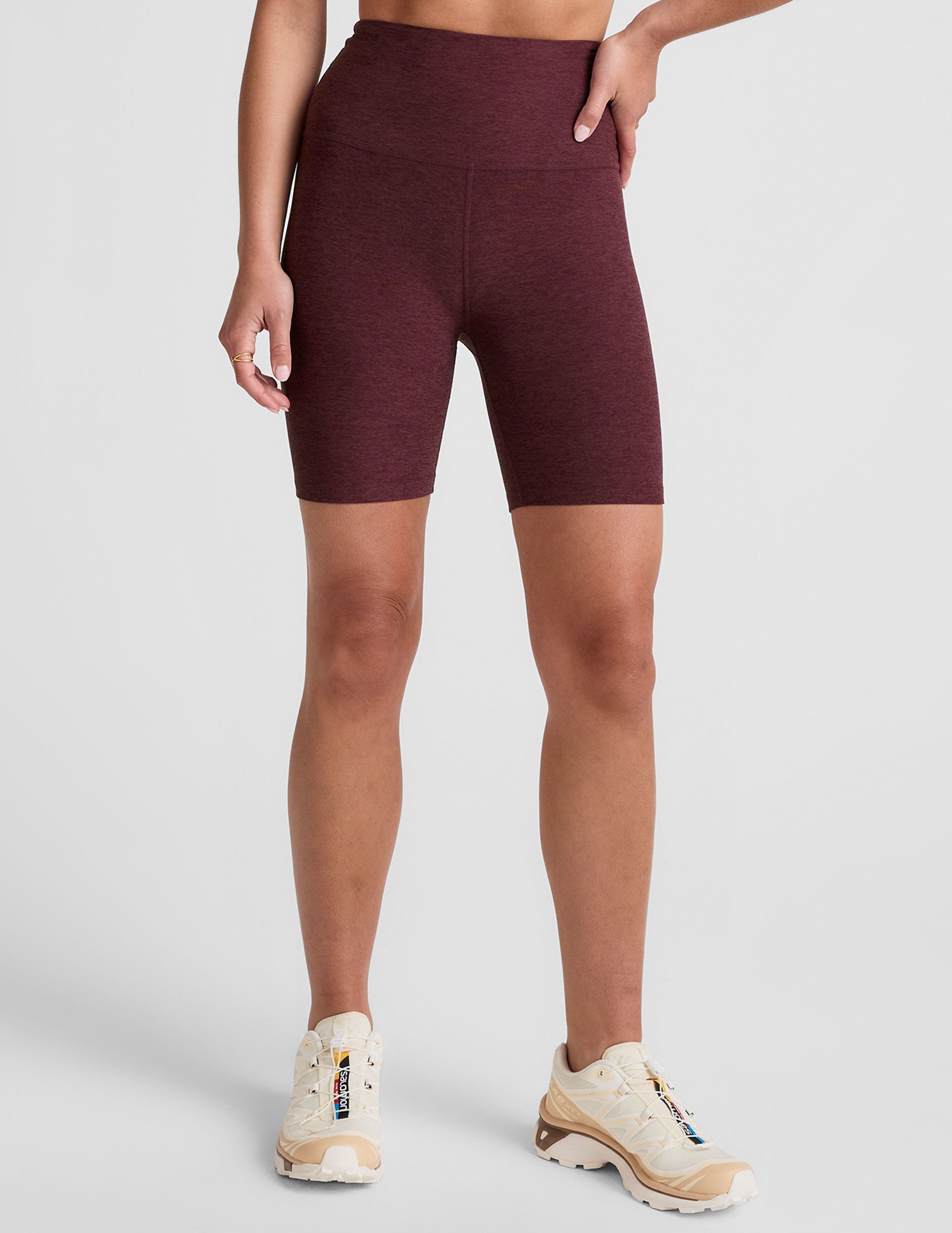 Beyond Yoga Spacedye High-Waisted 7" Inseam Biker Shorts - Soft Performance Fabric