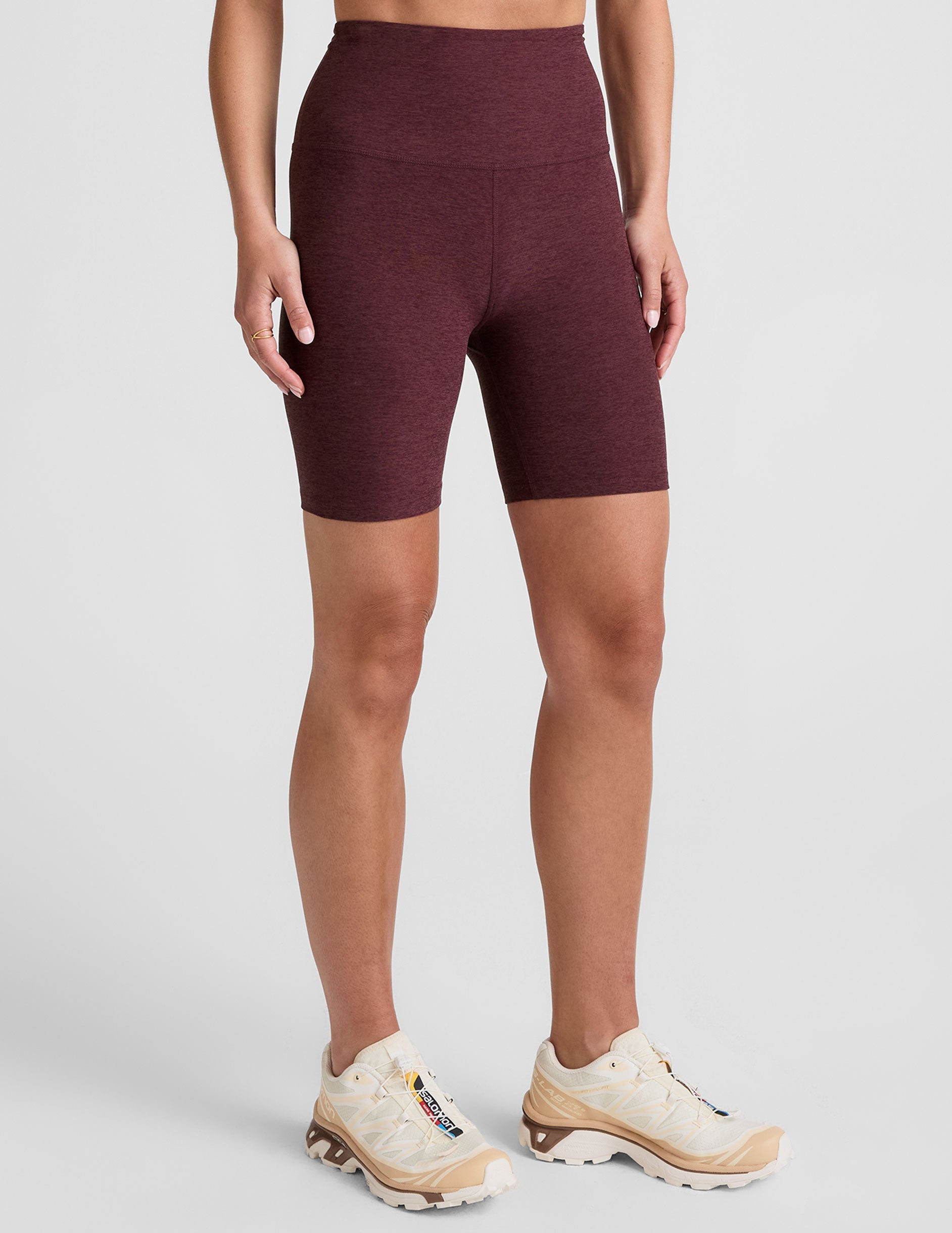 Beyond Yoga Spacedye High-Waisted 7" Inseam Biker Shorts - Soft Performance Fabric