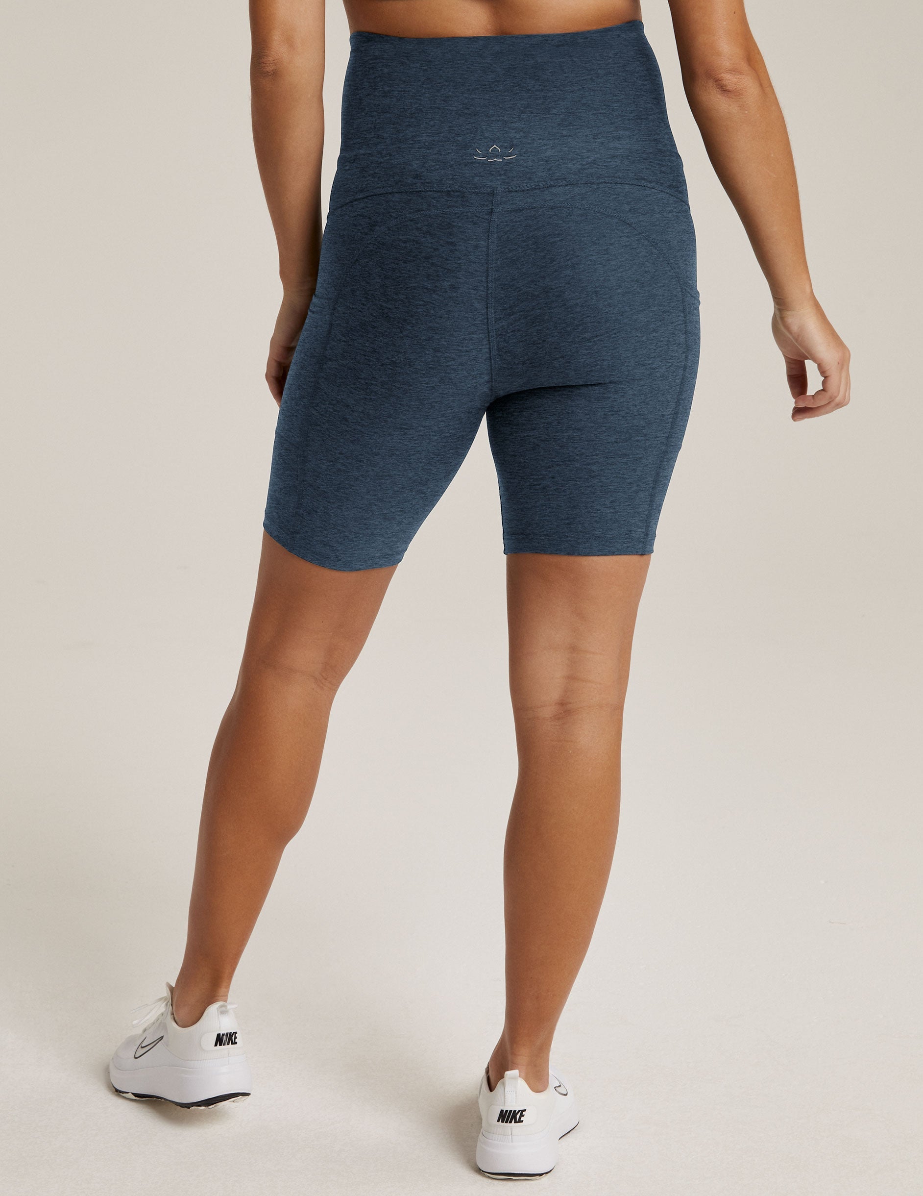 Plush Spacedye Maternity Biker Shorts with Pockets, Over-Belly Comfort, Activewear
