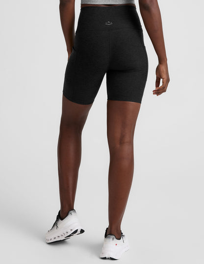 Ultra-Soft Spacedye 7-Inch Inseam Pocket Biker Shorts for Active Lifestyles