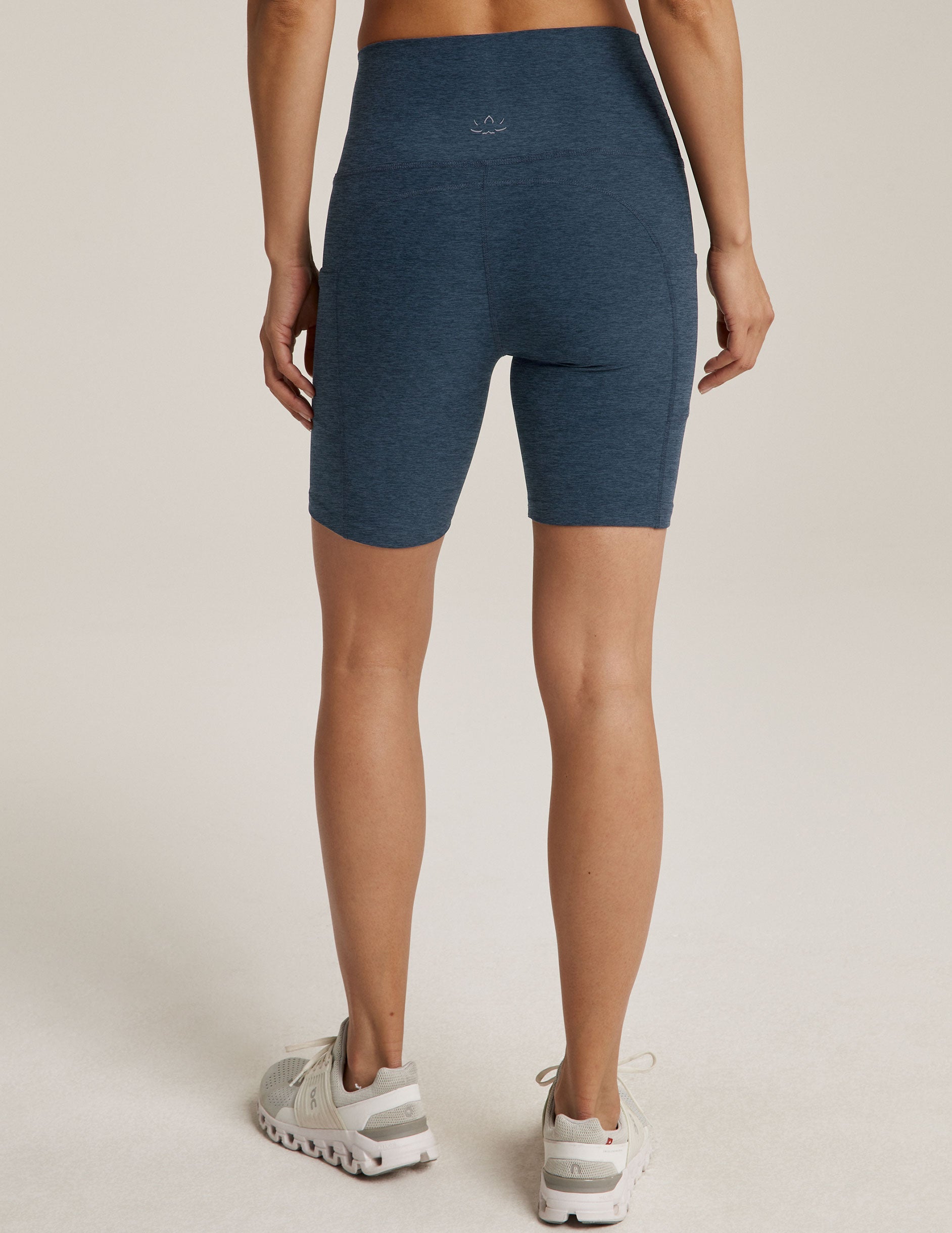 Nocturnal Navy Spacedye 7-Inch Inseam Biker Shorts with Side Pockets