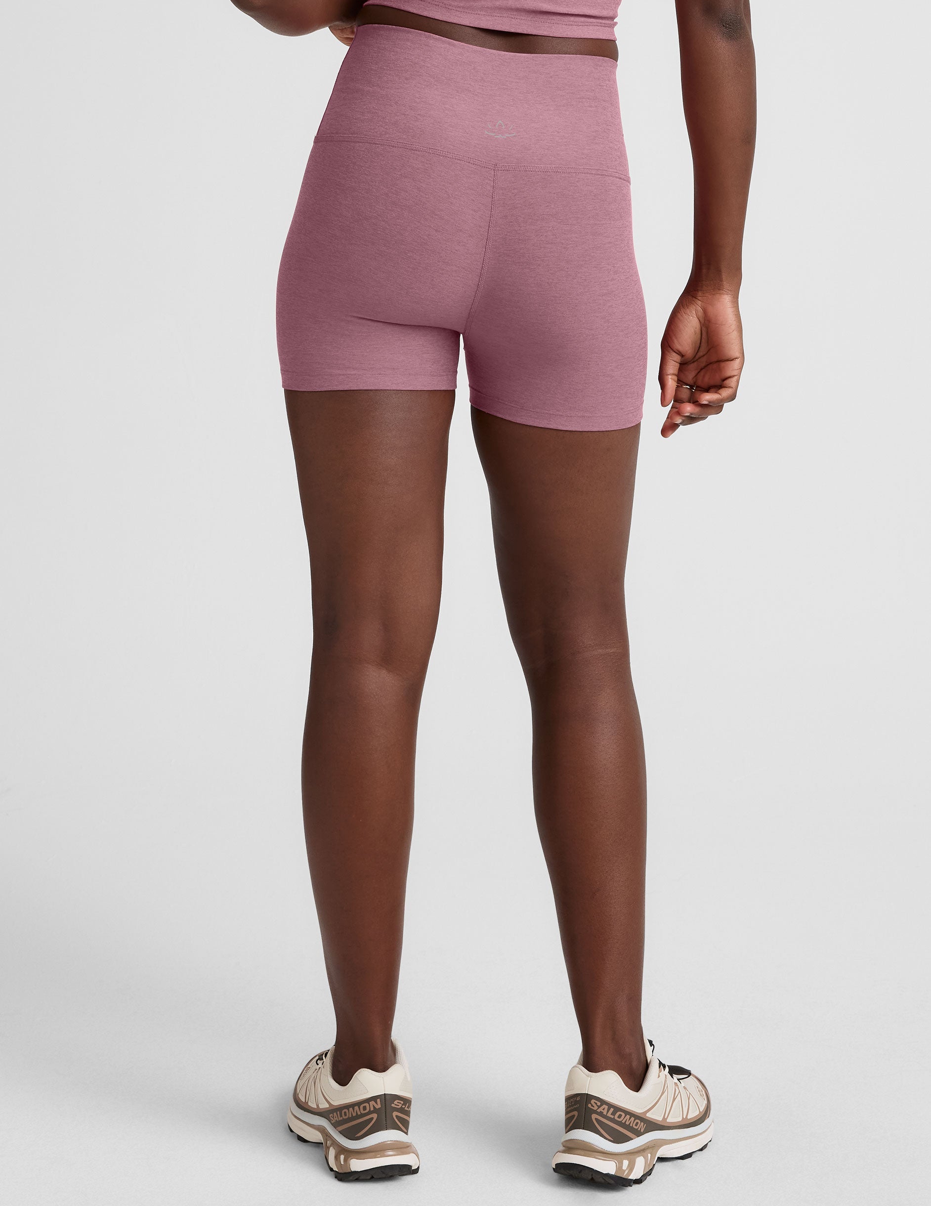 Spacedye High-Waisted 3-Inch Inseam Running Biker Shorts Ballet Pink Heather