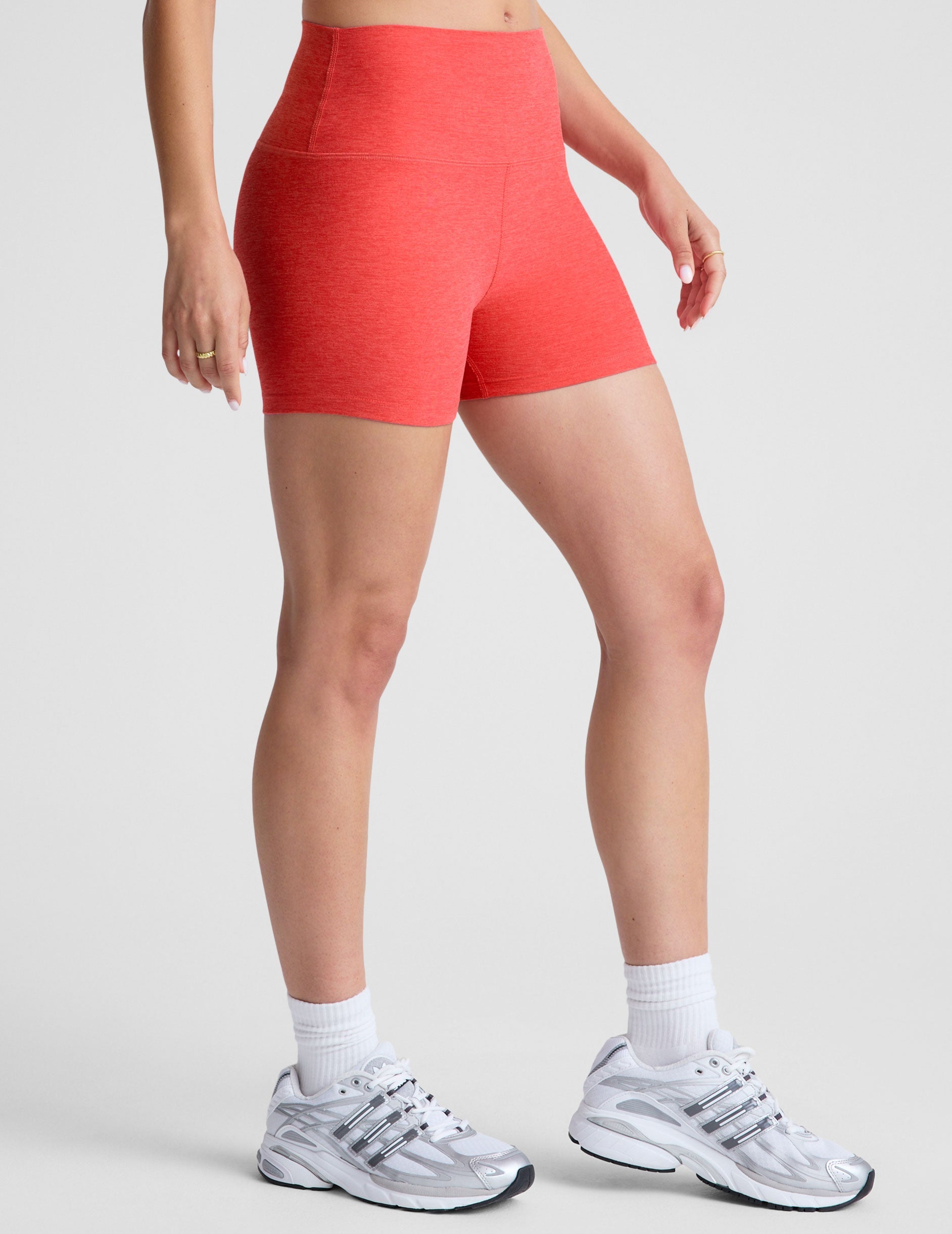 High-Waisted Spacedye Performance Biker Shorts: Breathable 3-Inch Inseam for Active Women