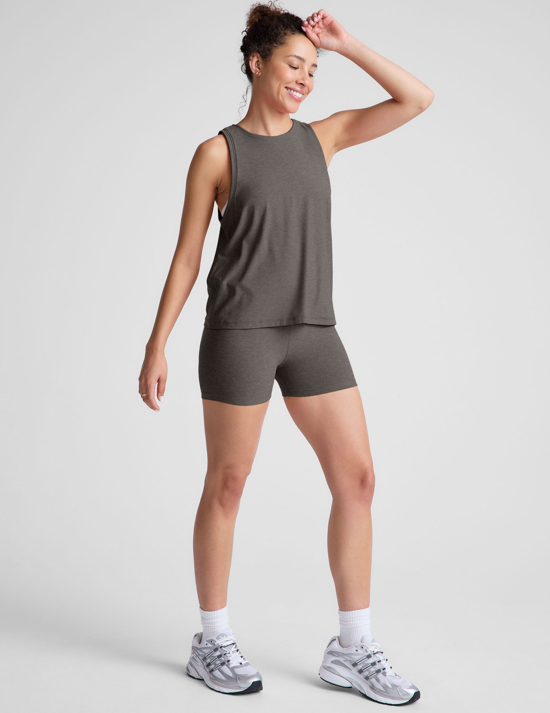 Spacedye High-Waisted 3-Inch Inseam Performance Biker Shorts for Active Women
