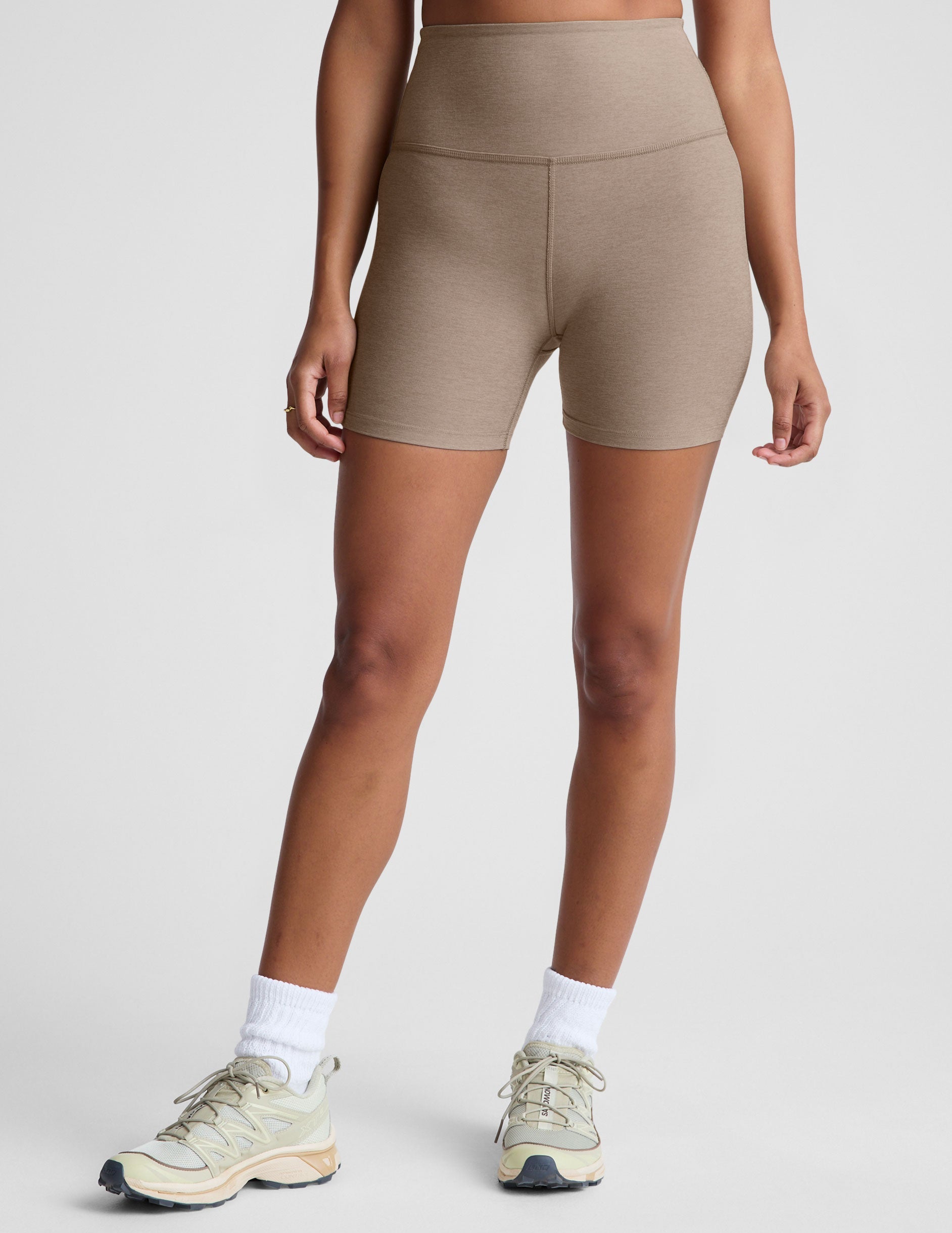 Women's Spacedye Keep Pace 5-Inch High-Waisted Biker Shorts for Yoga