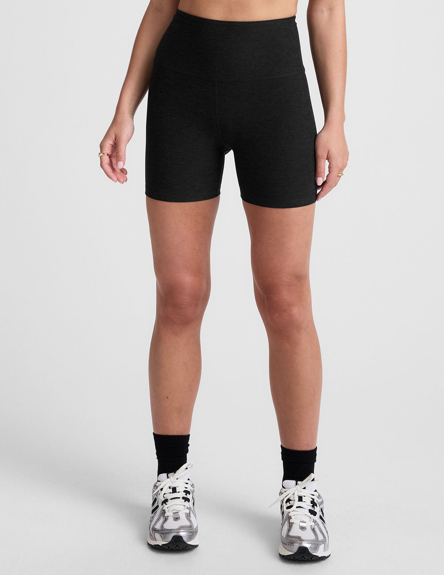 Spacedye High-Waisted 5-Inch Inseam Biker Shorts for Yoga & Activewear