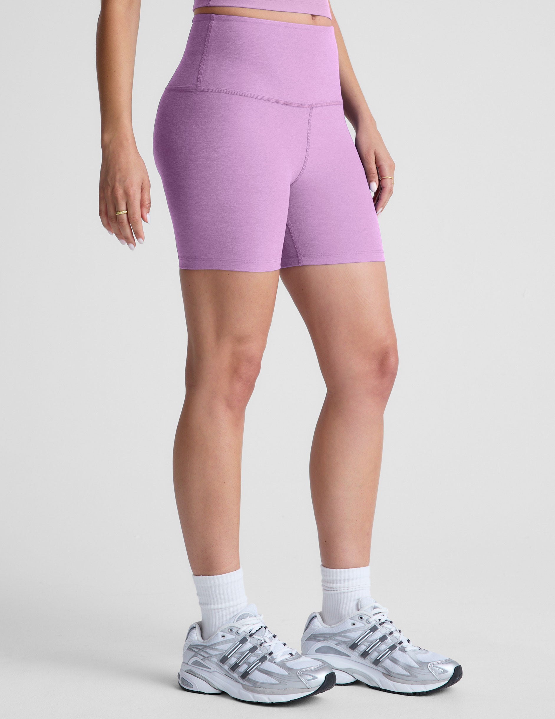 Soft Spacedye 5-Inch Inseam Biker Shorts for Yoga and Activewear