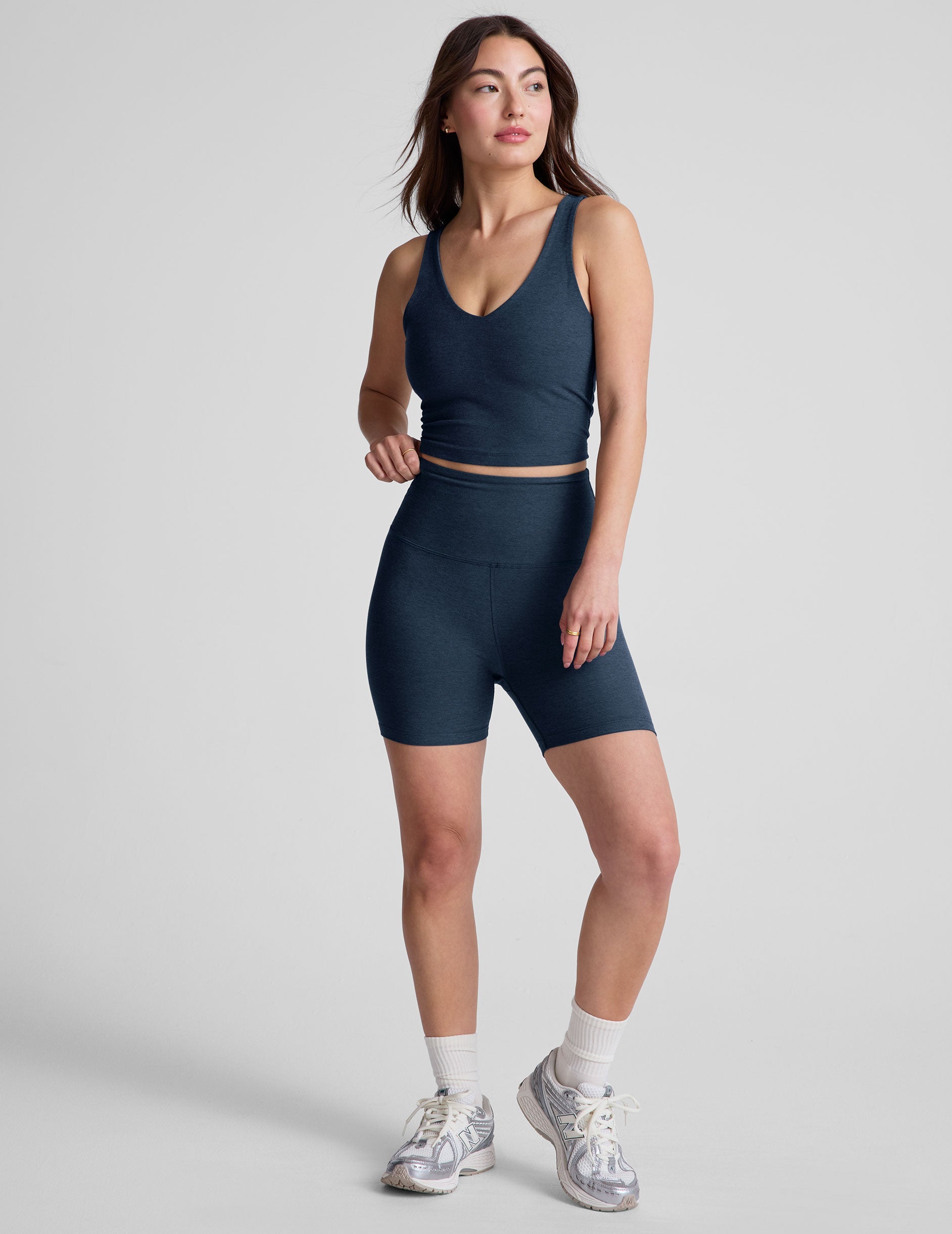 Soft Spacedye Keep Pace 5-Inch Inseam Biker Shorts for Active Lifestyles