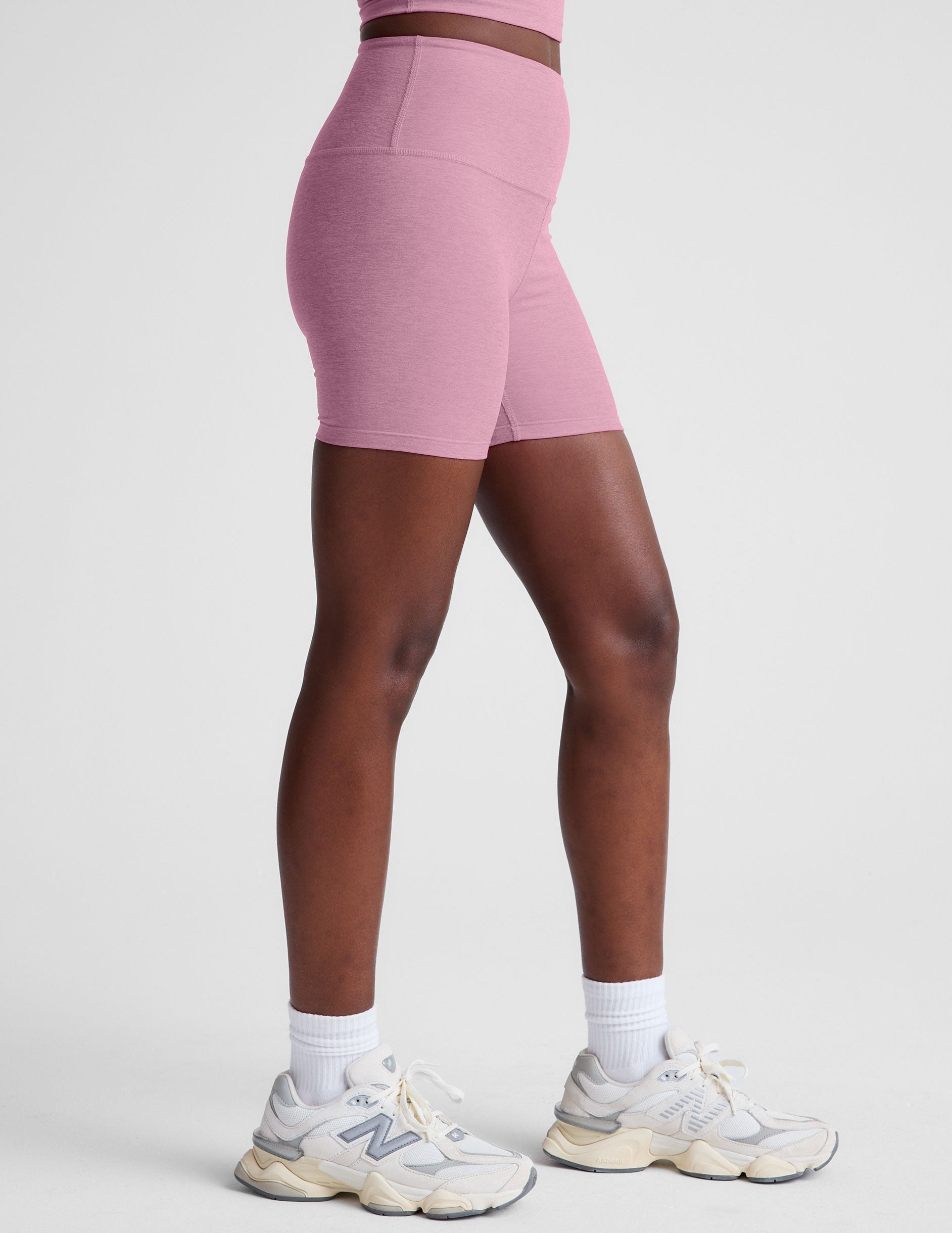 Women's Spacedye Keep Pace 5-Inch Biker Shorts - High-Waisted Comfort