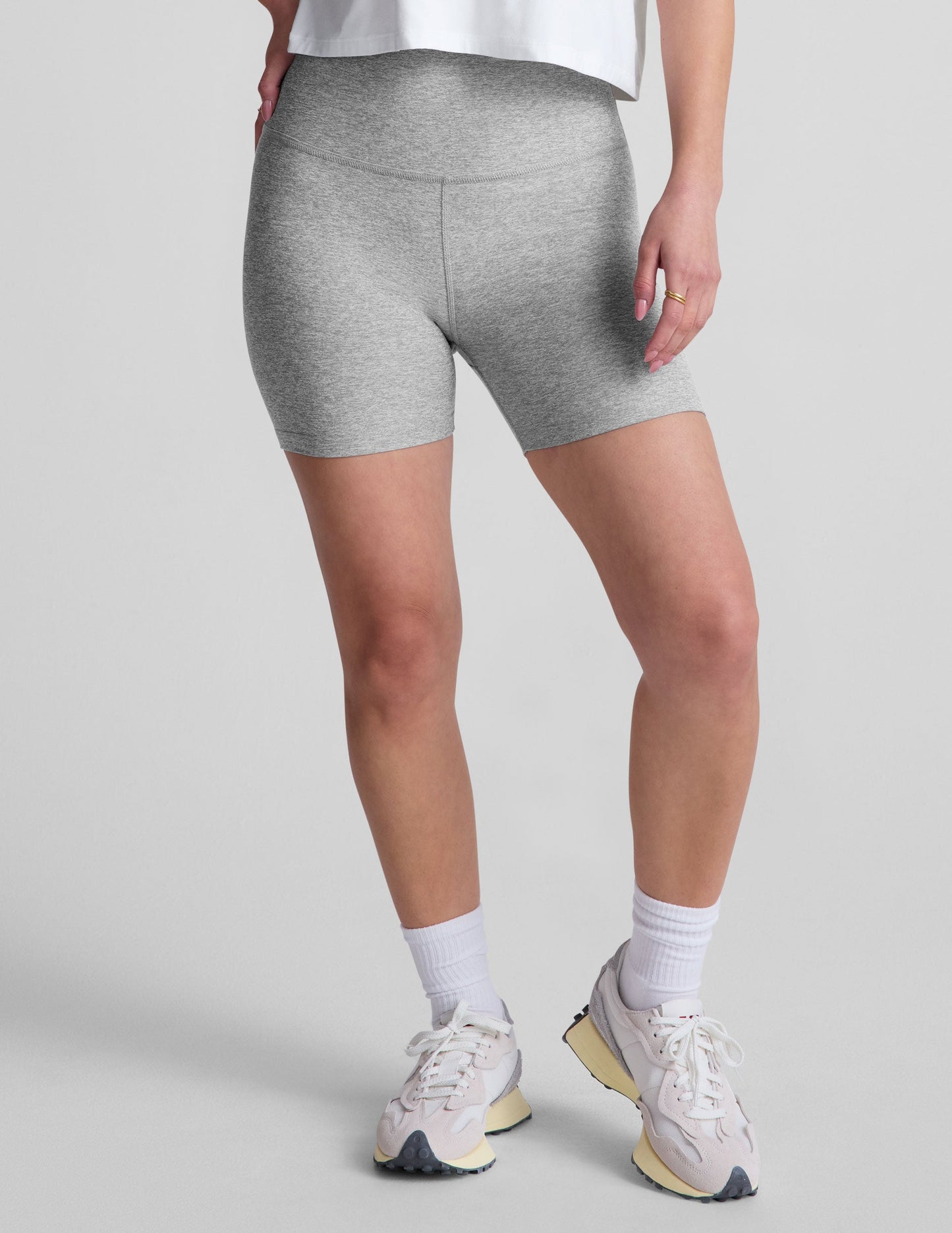 Ultra-Soft Spacedye Keep Pace 5-inch Inseam High-Waisted Biker Shorts