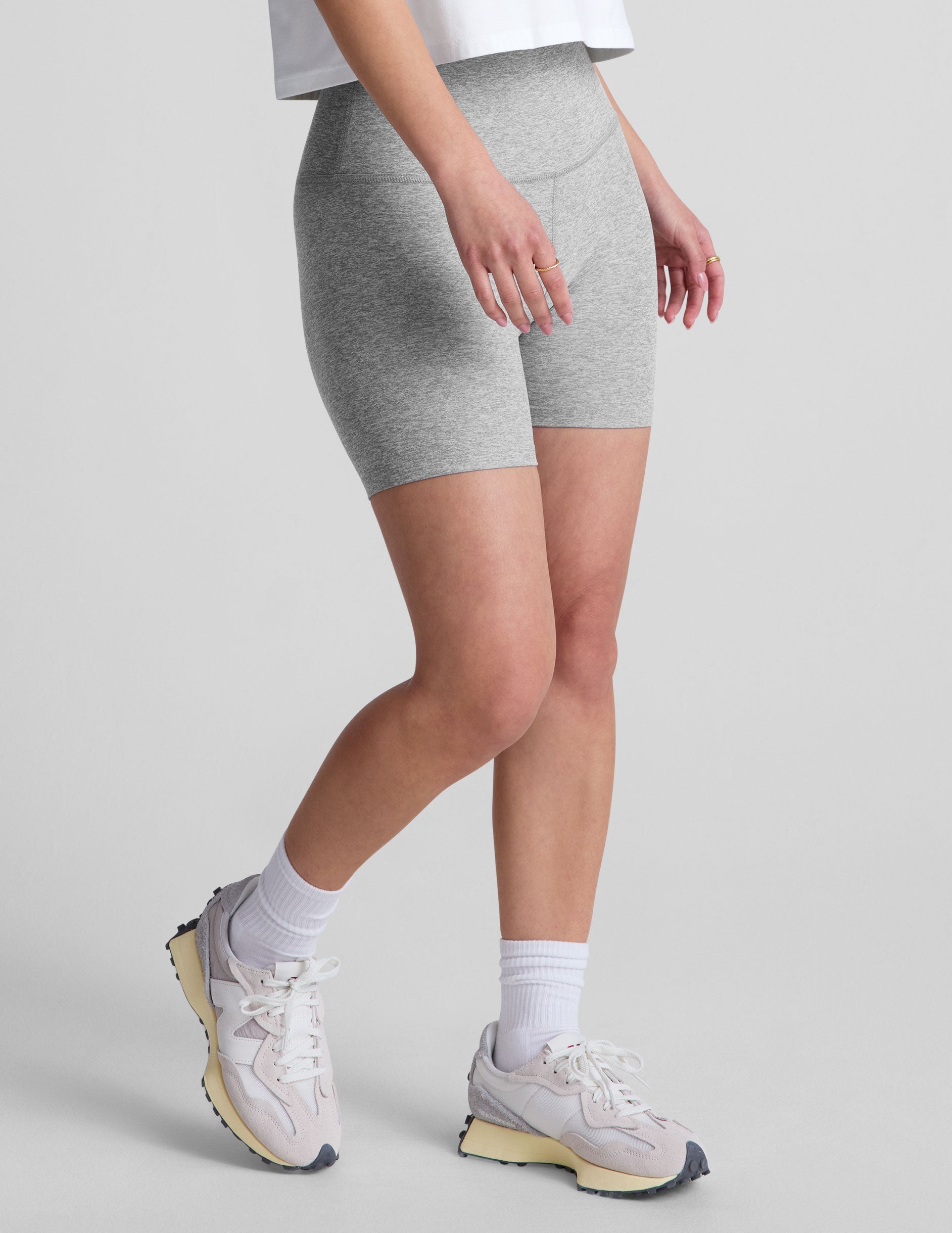 Ultra-Soft Spacedye Keep Pace 5-inch Inseam High-Waisted Biker Shorts