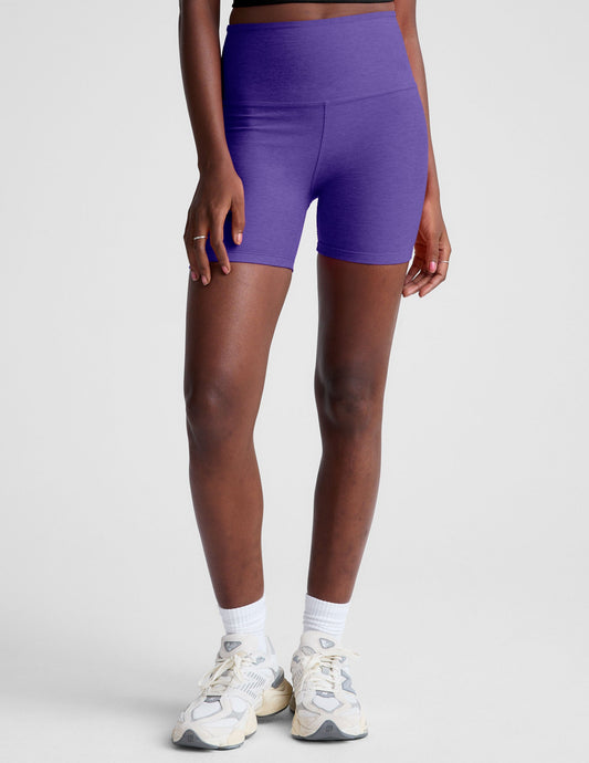 Comfortable Spacedye High-Waisted 5-Inch Biker Shorts for Yoga & Movement