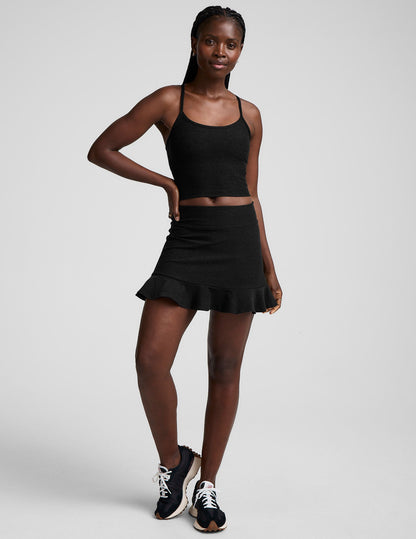 Spacedye High-Waisted Ruffle Skirt with Built-in Shorts and Pockets