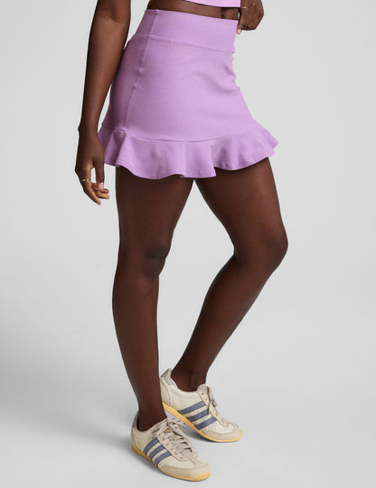 Beyond Yoga Spacedye High-Waist Ruffle Skirt, Built-in Shorts, Phone Pocket