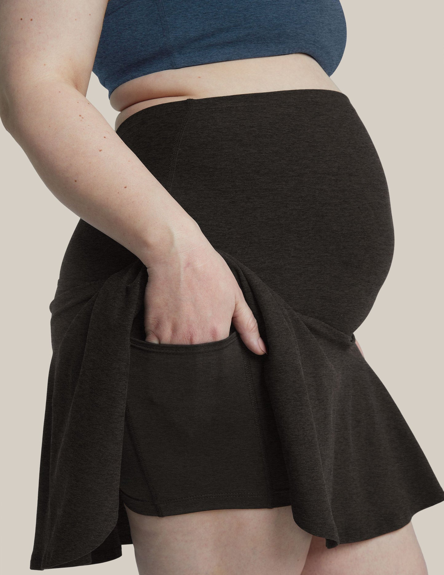 Beyond Yoga Spacedye Maternity Hot Shot Circle Skirt with Built-in Shorts
