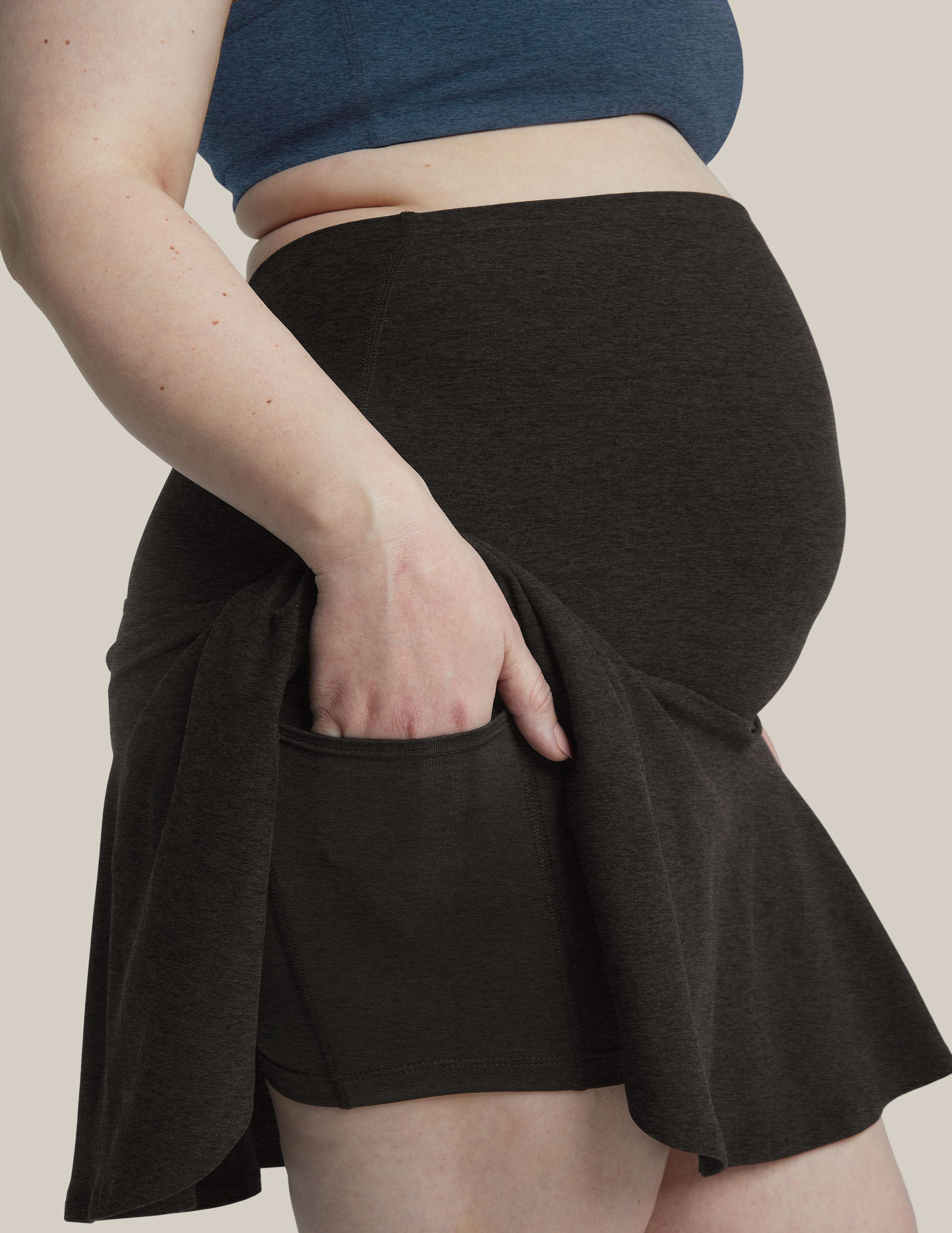 Beyond Yoga Spacedye Maternity Hot Shot Circle Skirt with Built-in Shorts