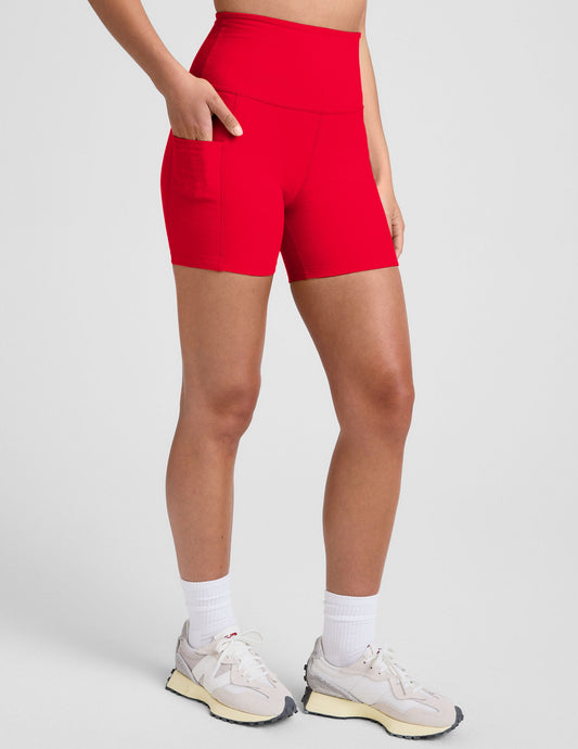 Beyond Yoga Spacedye Keep Pace 5-Inch High-Waisted Pocket Biker Shorts