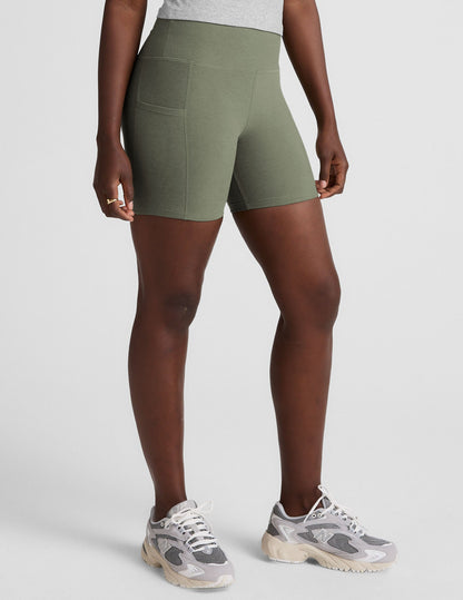 Beyond Yoga Spacedye Keep Pace 5-Inch High-Waisted Pocket Biker Shorts