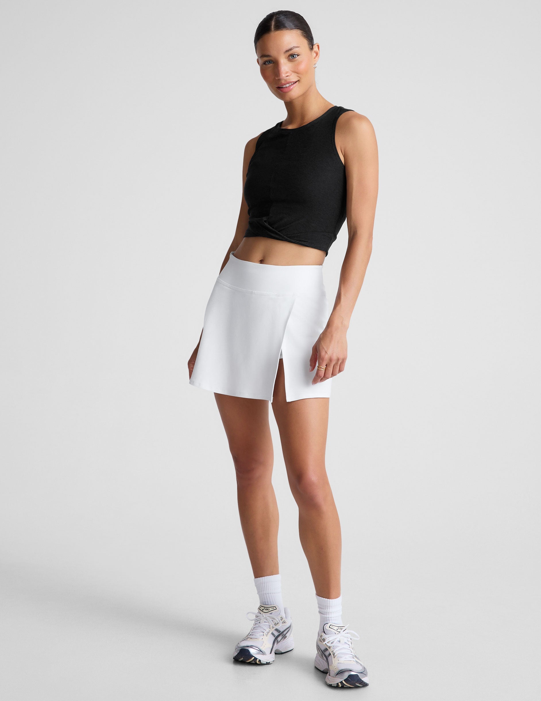 Spacedye Crossover Mini Skirt with Built-in Shorts for Active Lifestyle