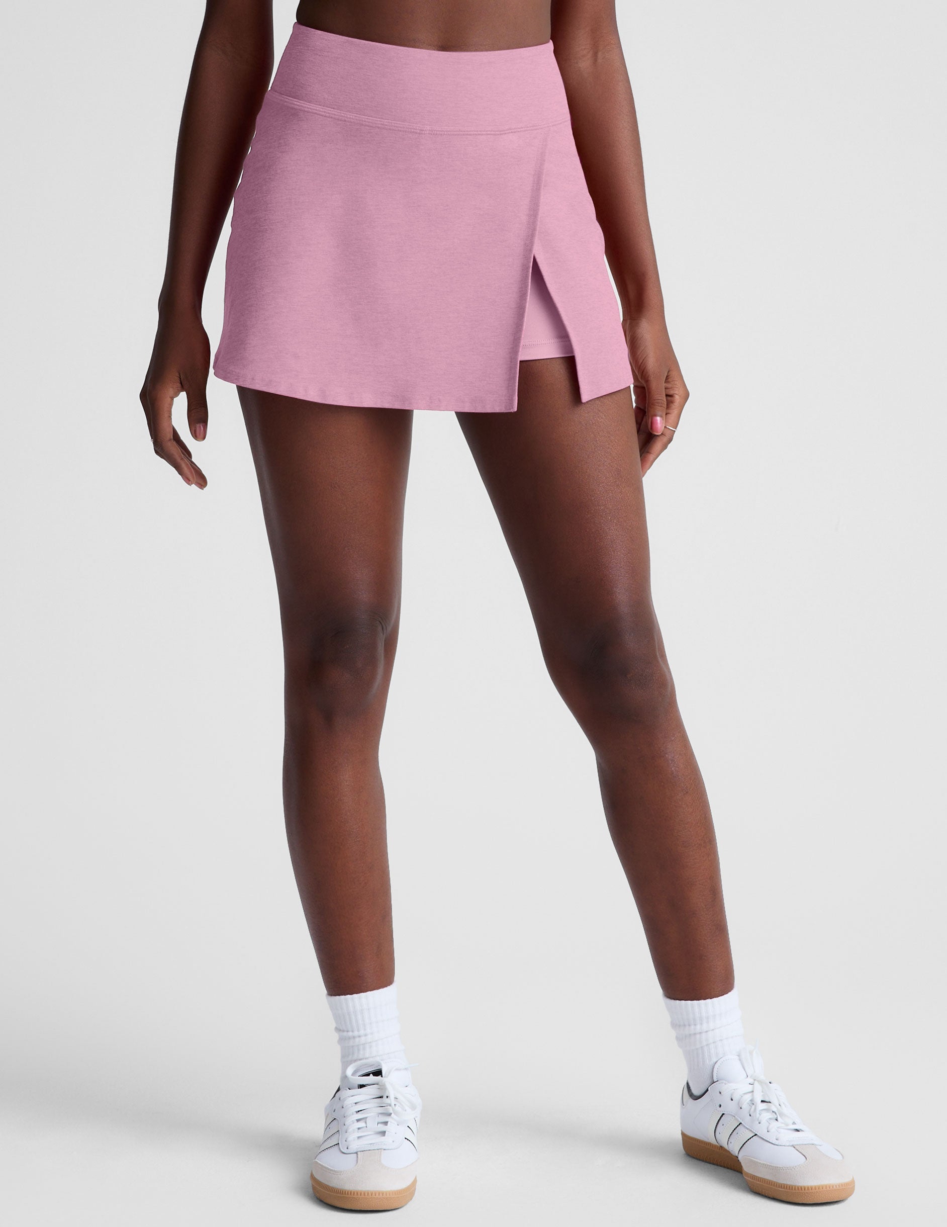 Beyond Yoga Spacedye Crossover Skirt: Active Mini Skort with Hidden Shorts, Pocket