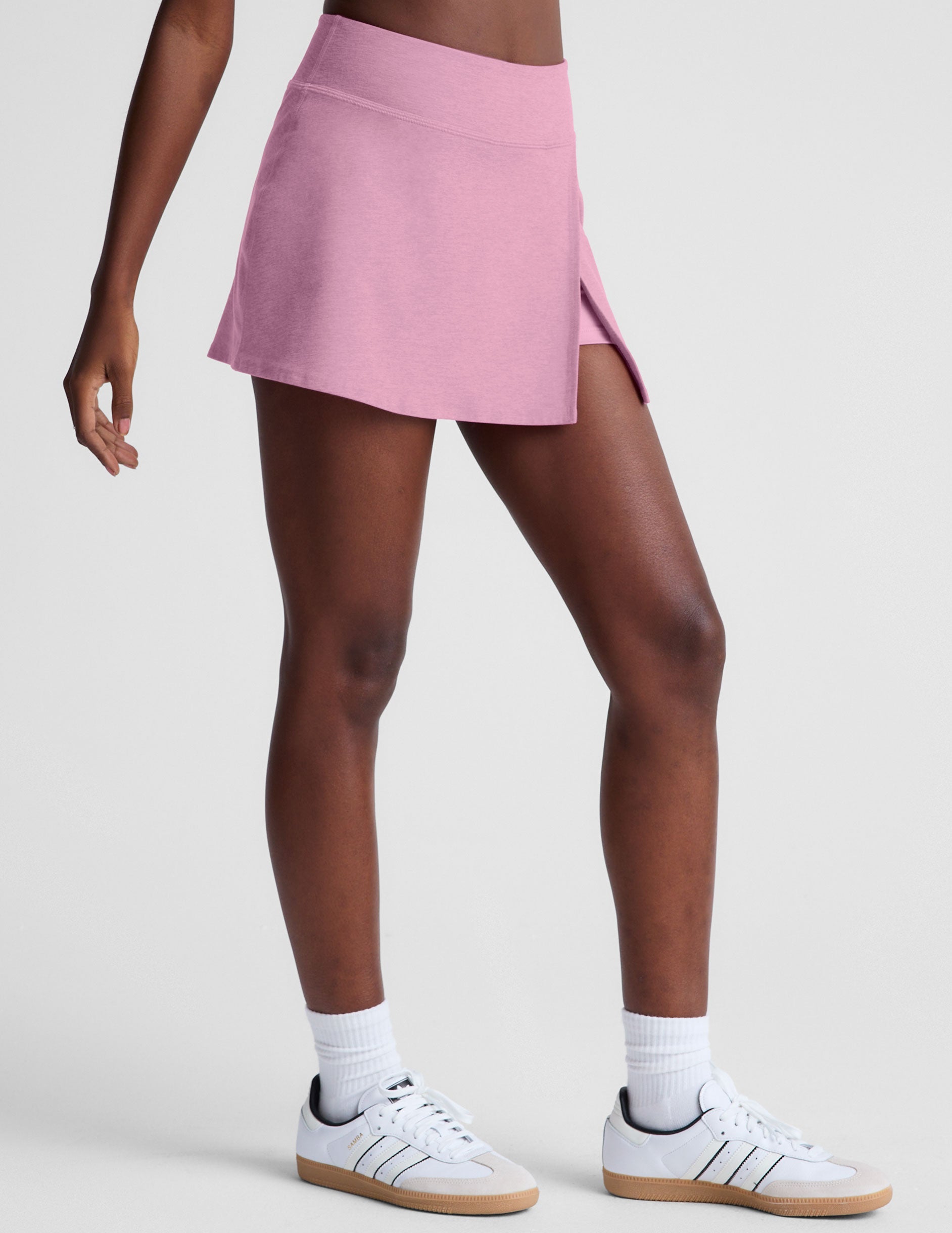 Beyond Yoga Spacedye Crossover Skirt: Active Mini Skort with Hidden Shorts, Pocket